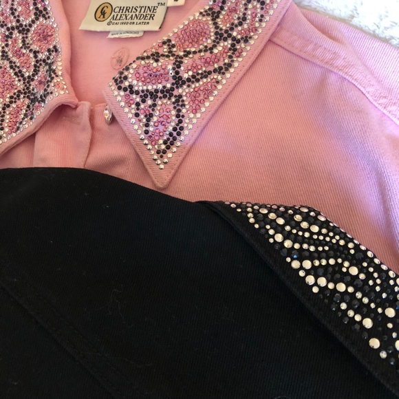 Christine Alexander Swarovski Crystal Pink Denim (Available in Black also) - Picture 10 of 11